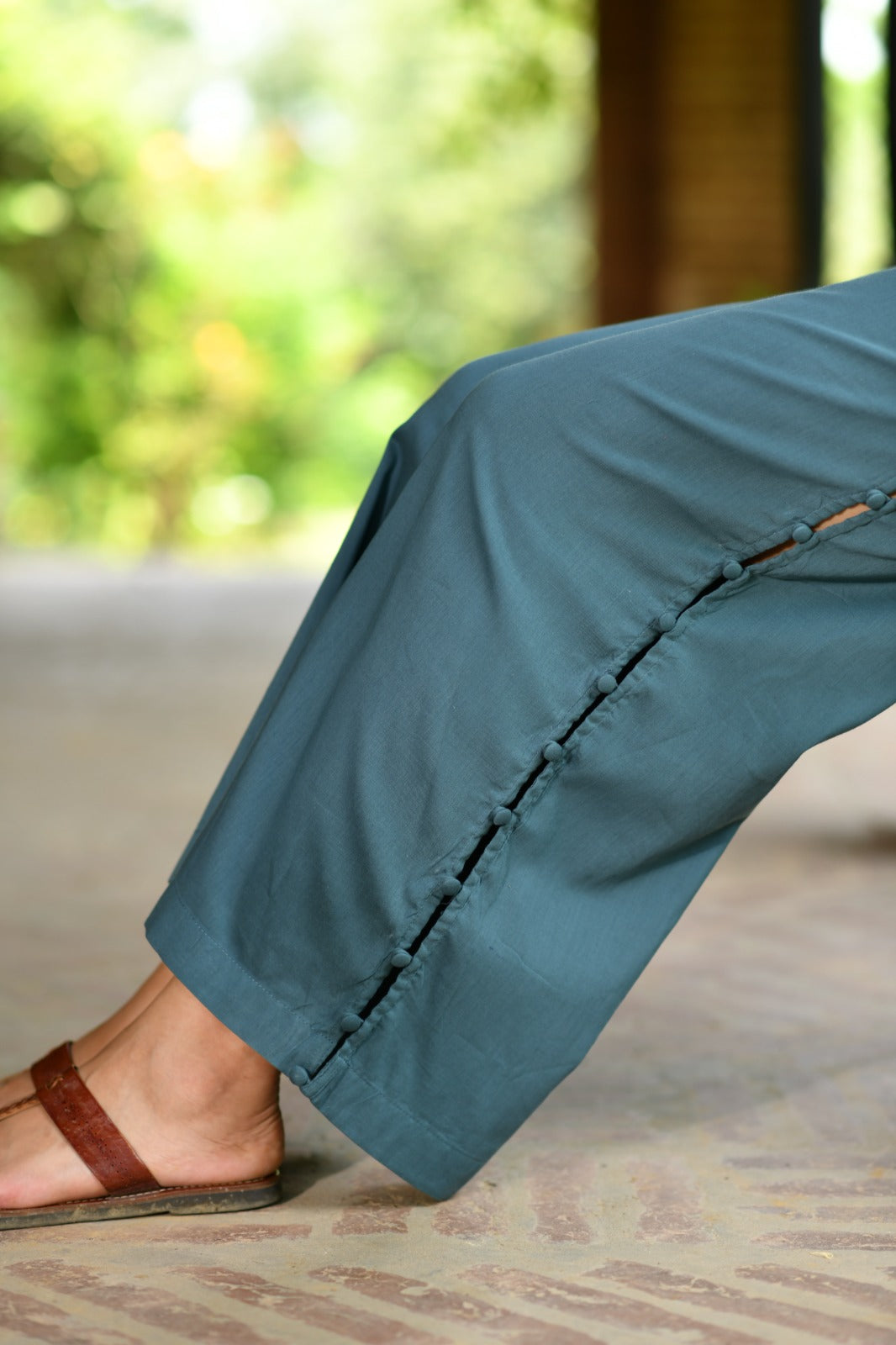 Blake Pant : Solid Dark Grey Voile