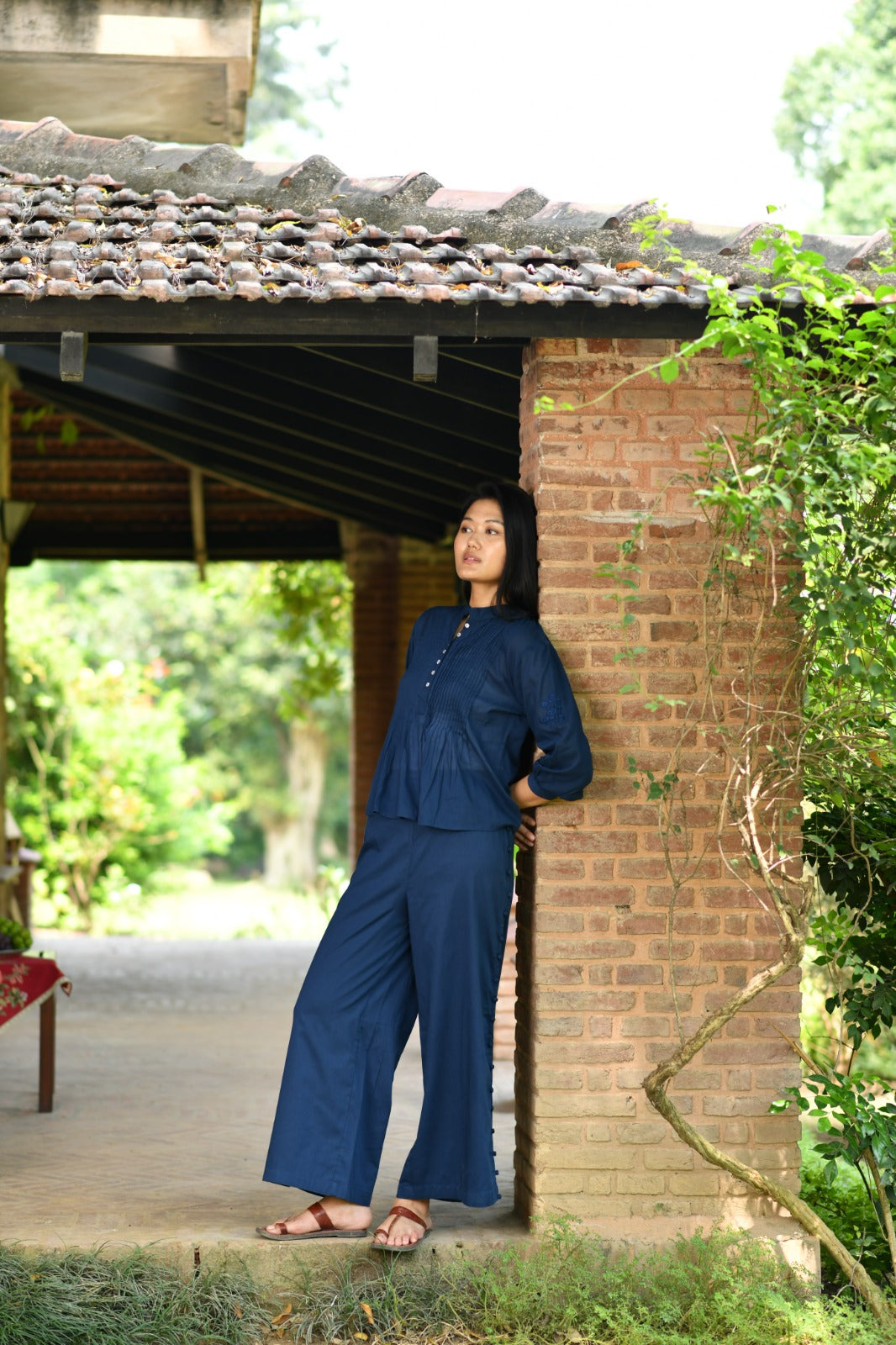 Blake Pant : Solid Navy Voile