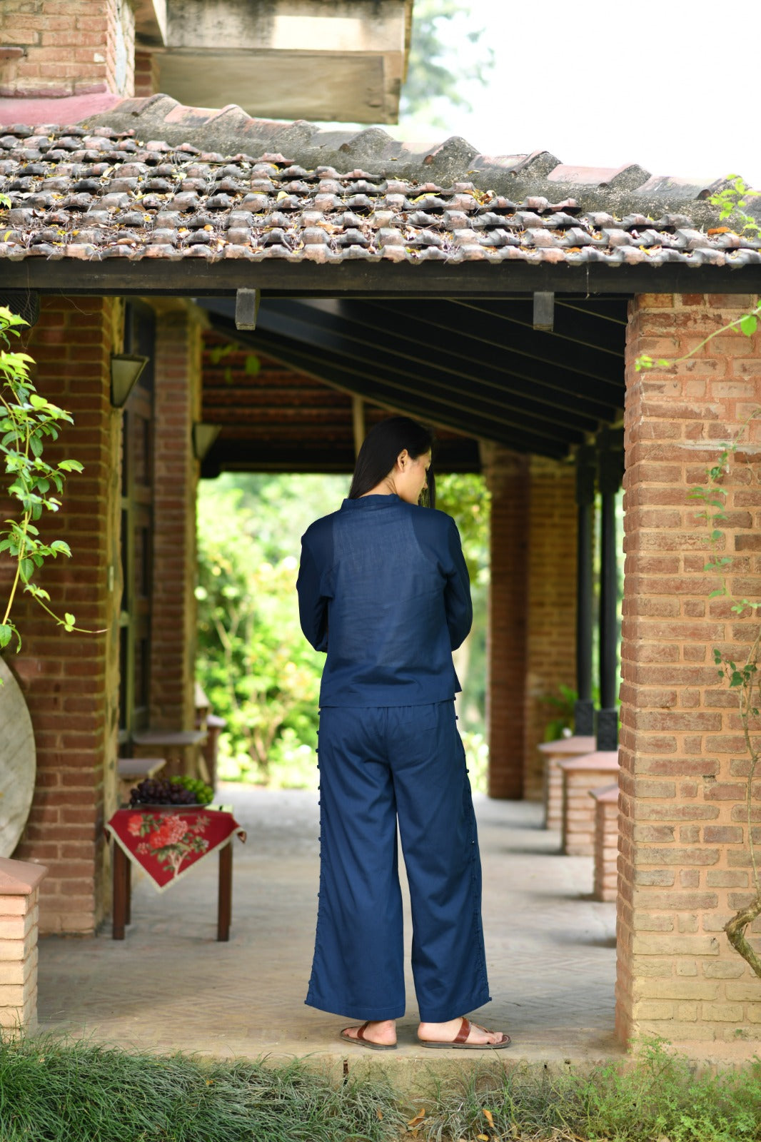 Blake Pant : Solid Navy Voile