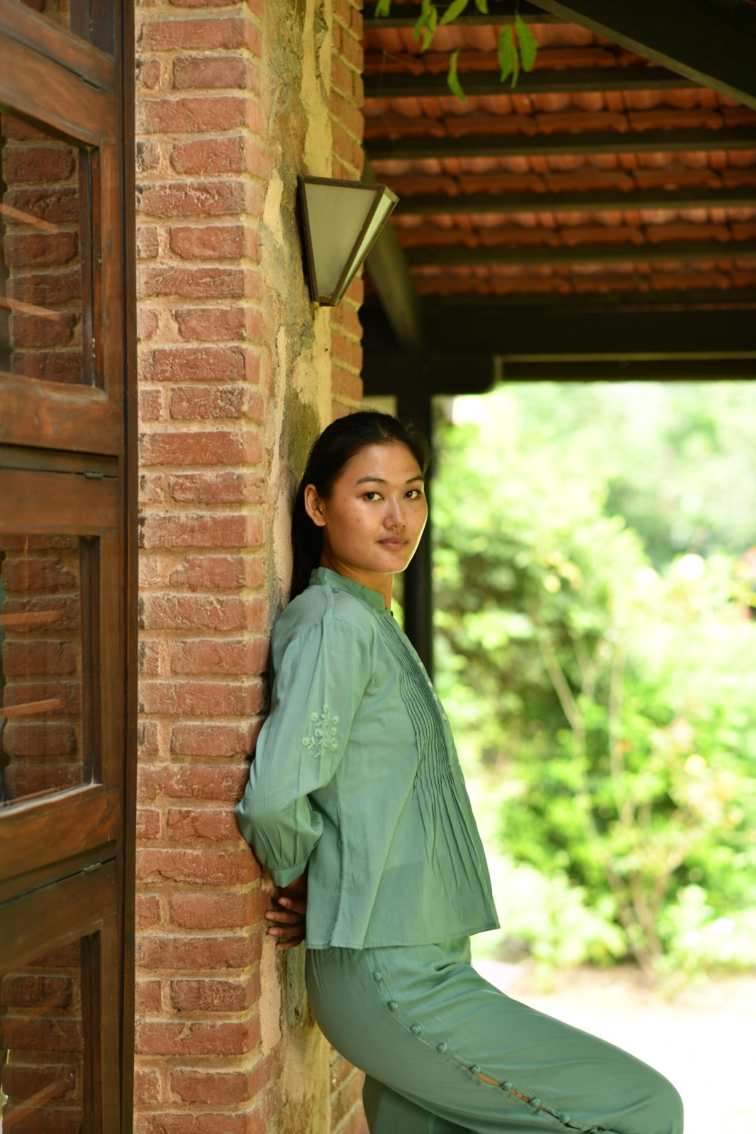 Blake Pant : Solid Teal Voile