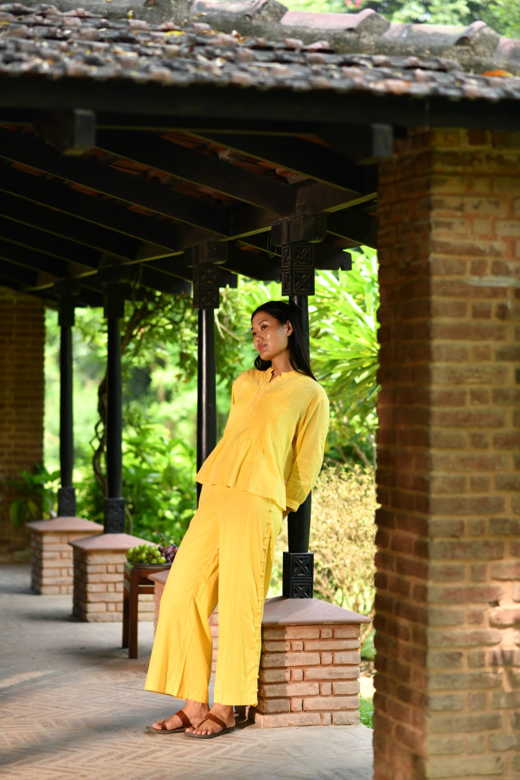 Blake Pant : Solid Yellow Voile