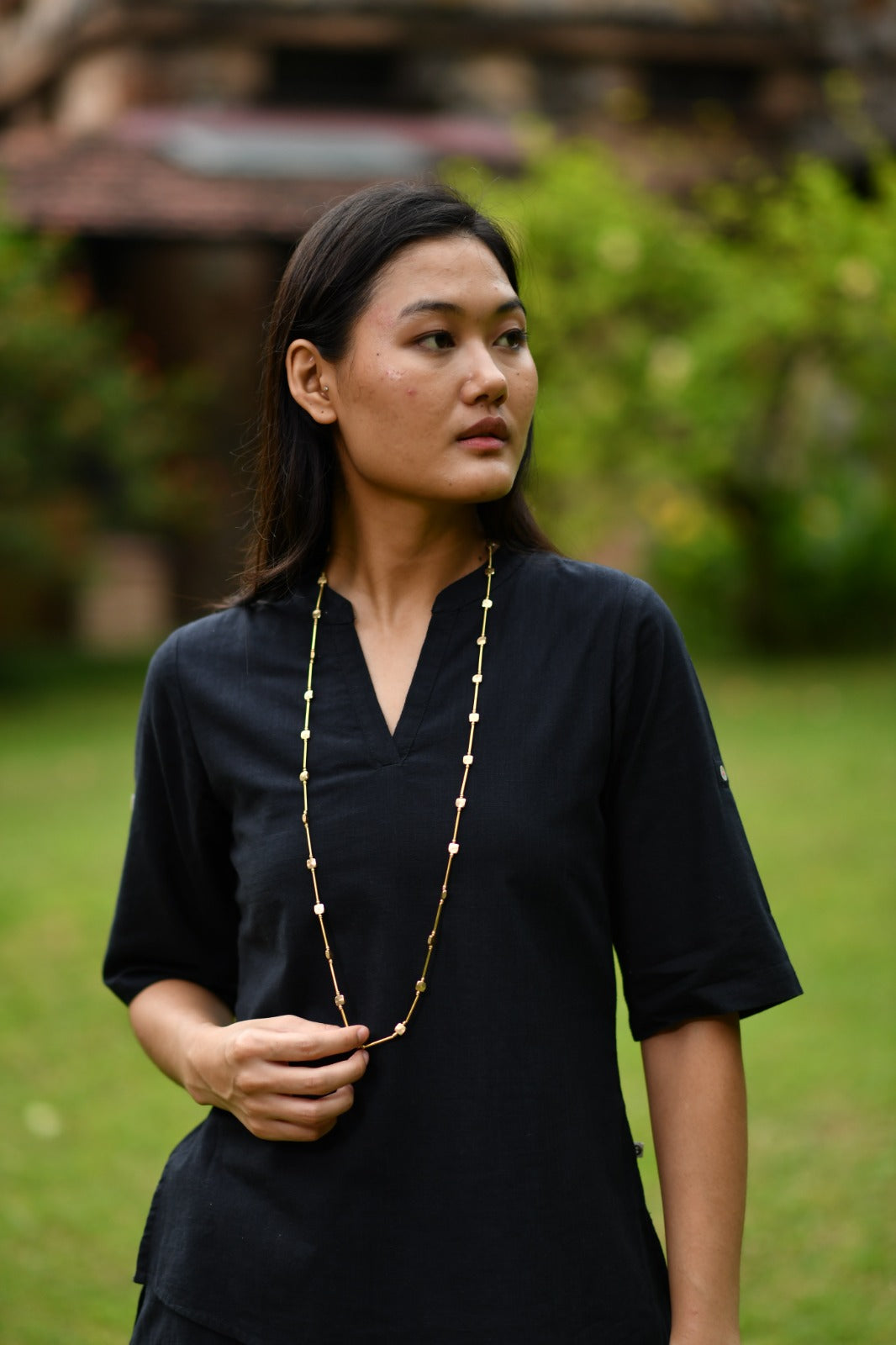 Long Necklace : Handcrafted Brass