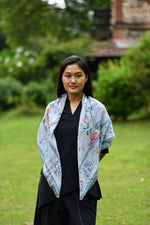 Border Stole : Sardinia Azure St Voile