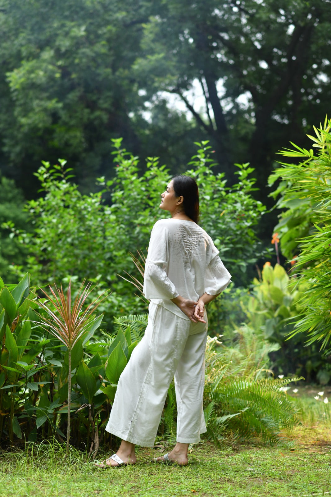 Daphne Top : Cloud Dancer Muslin