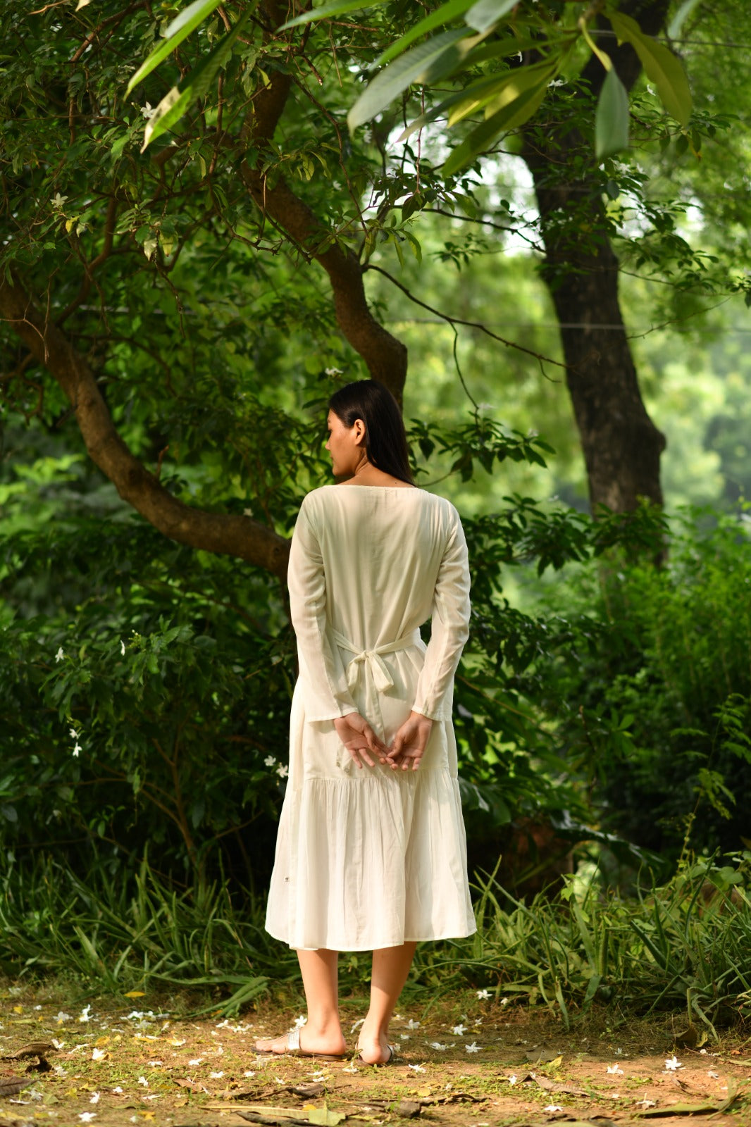 Nina Dress : Cloud Dancer Muslin