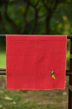 Face Towel Emb : Bird Coral Honey Comb