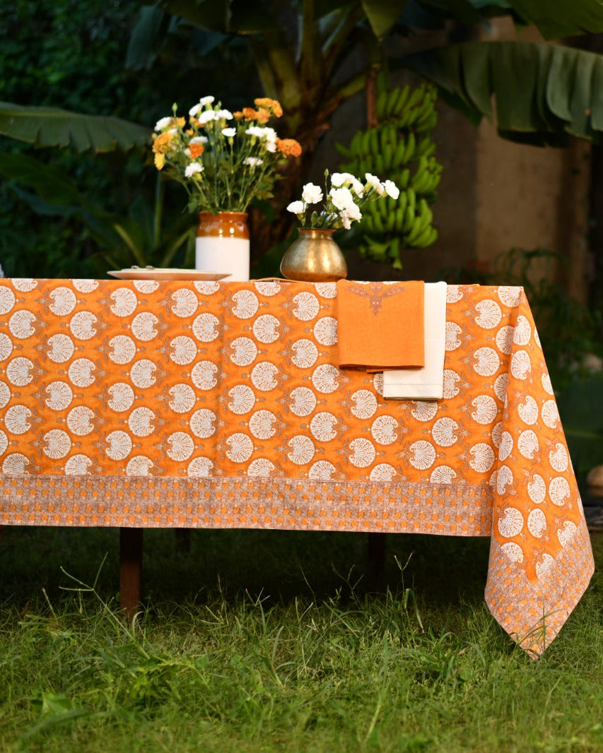 Printed Table Cloth : Shahi Mustard Sheeting
