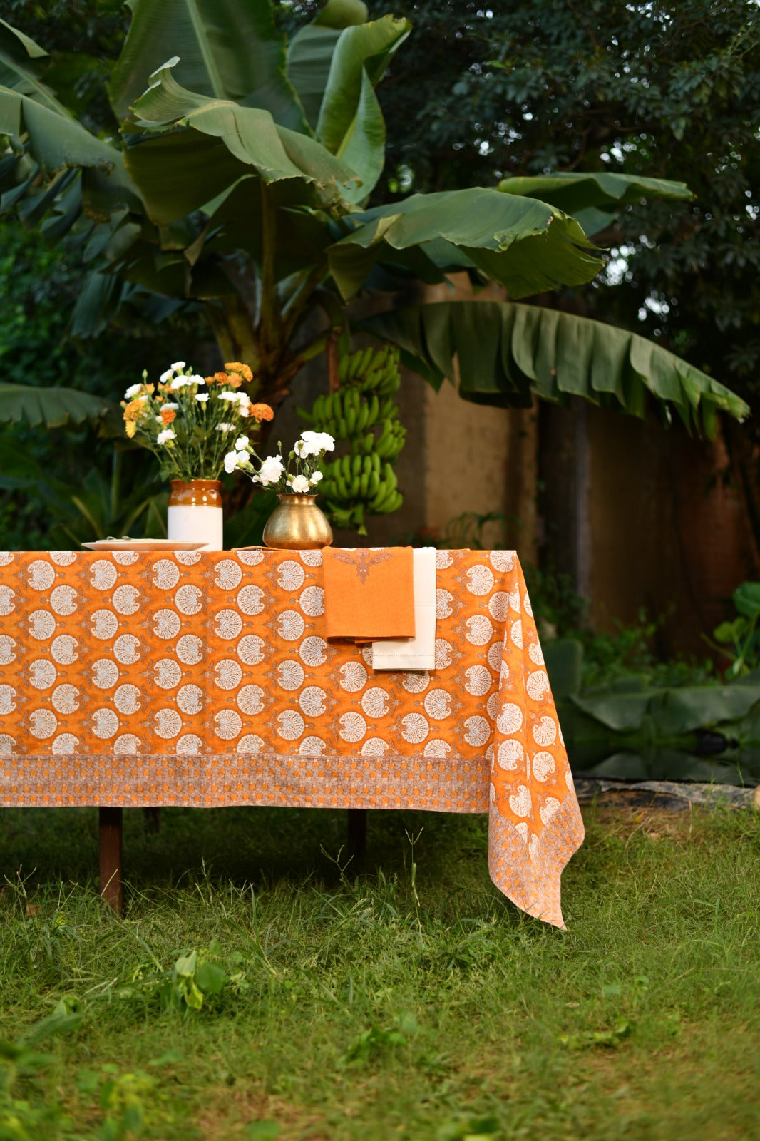 Printed Table Cloth : Shahi Mustard Sheeting