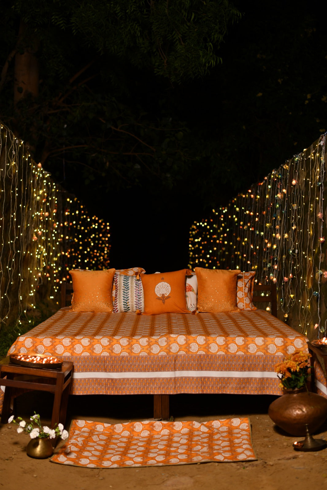 Printed Bed Cover : Shahi Mustard Sheeting