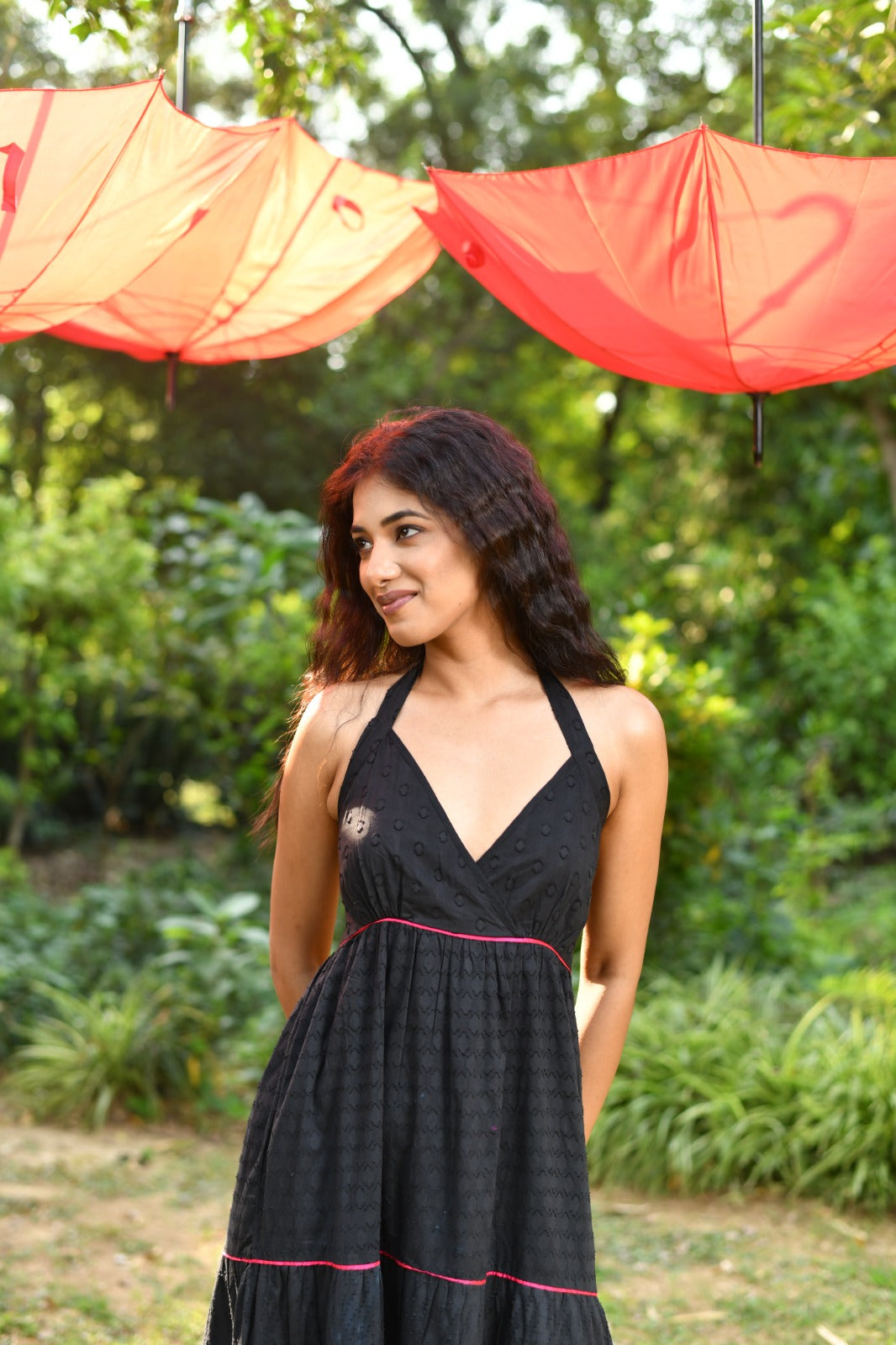 Halter Maxi : Solid Black Cutwork