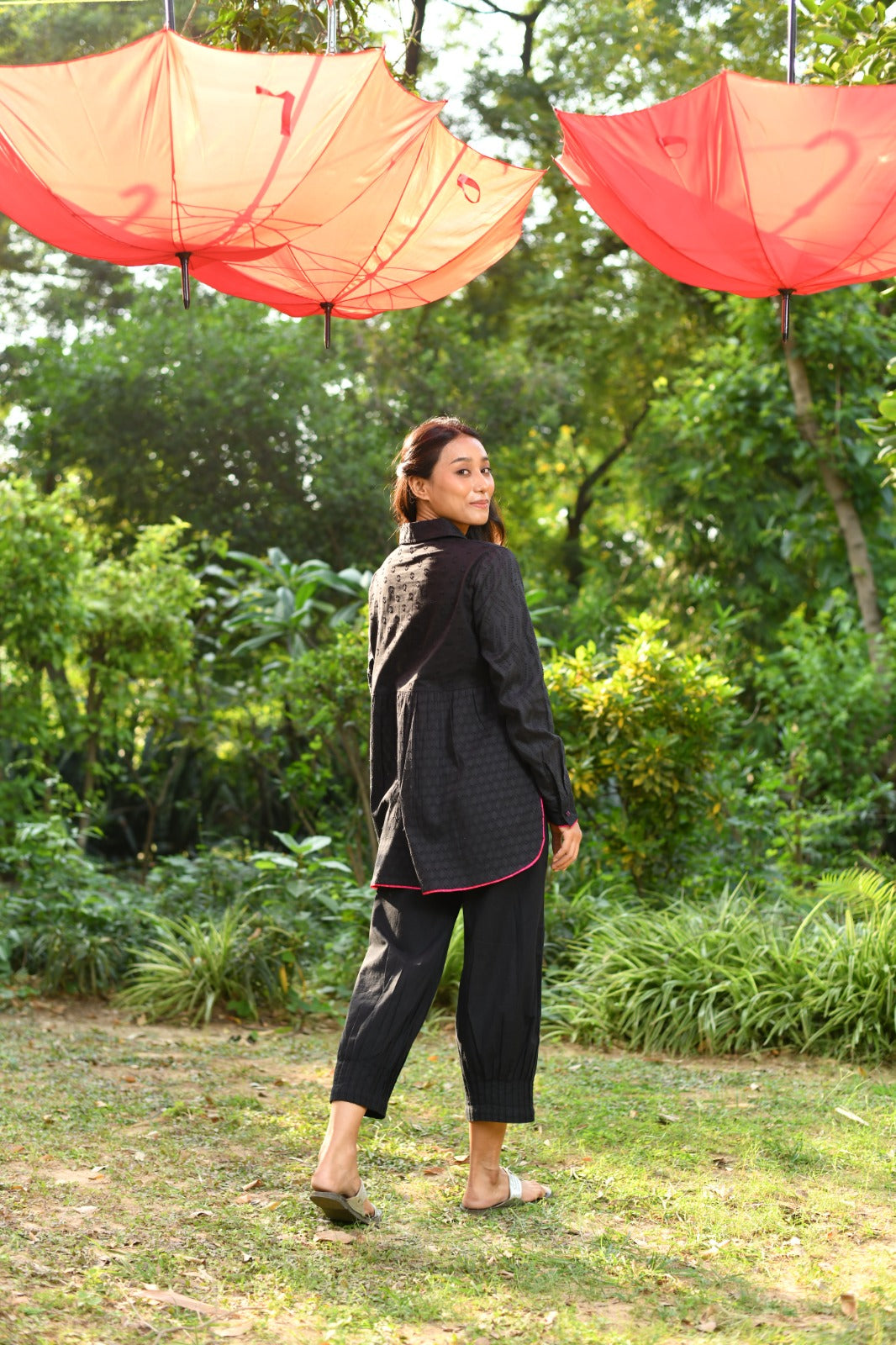 Jessi Top : Solid Black Cutwork