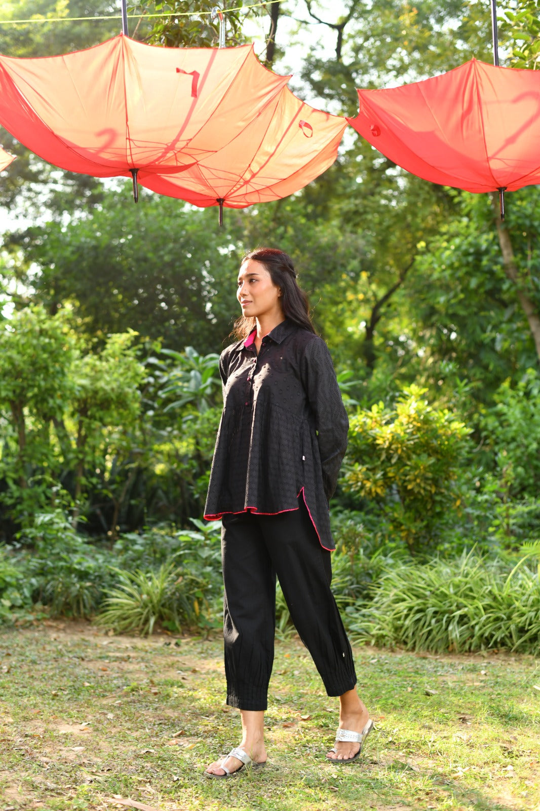 Jessi Top : Solid Black Cutwork