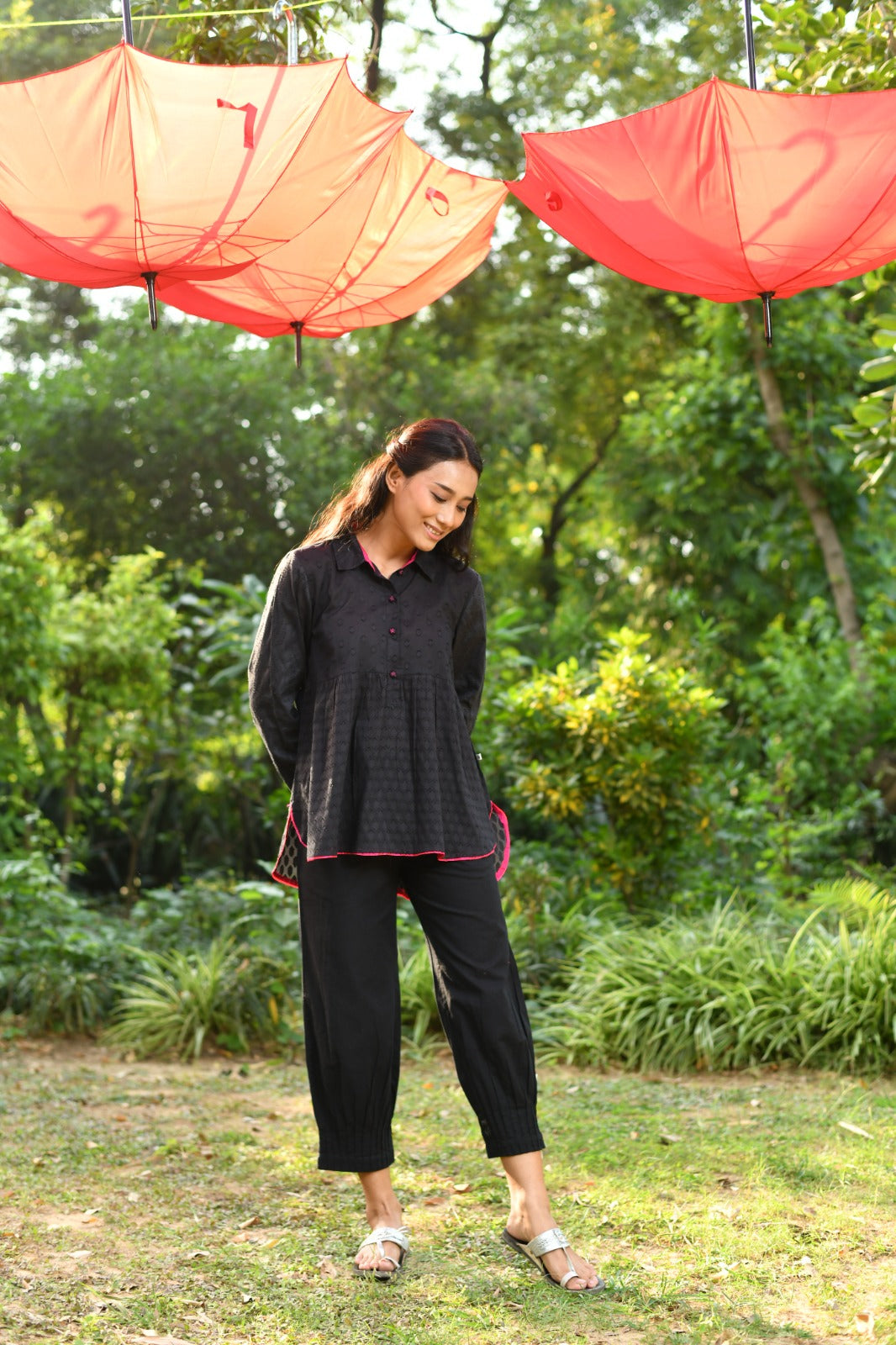 Jessi Top : Solid Black Cutwork