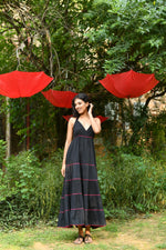 Halter Maxi : Solid Black Cutwork
