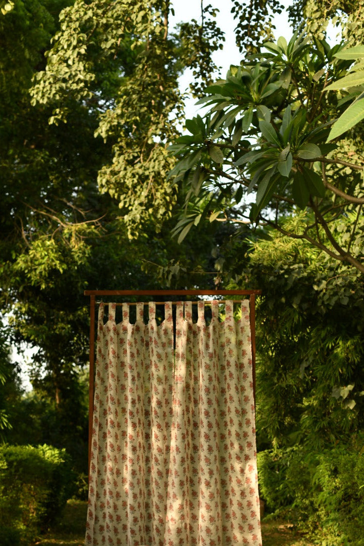 Printed Curtain : Indian Rose Linen