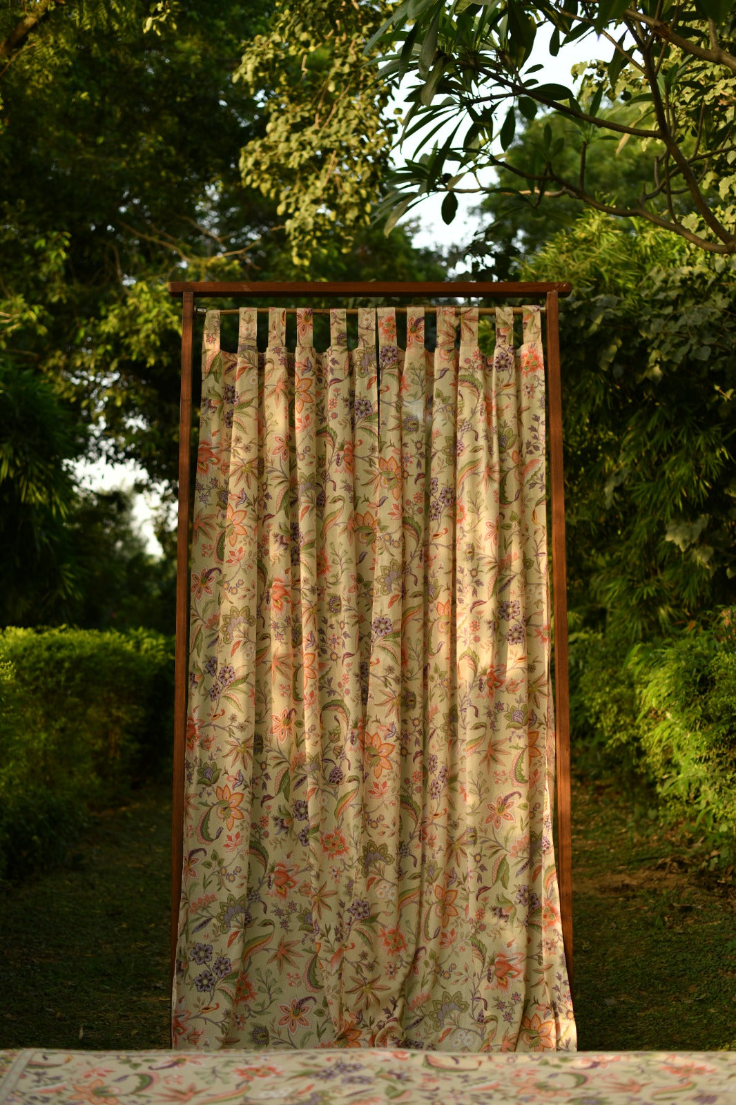 Printed Curtain : Kerala Cream Voile