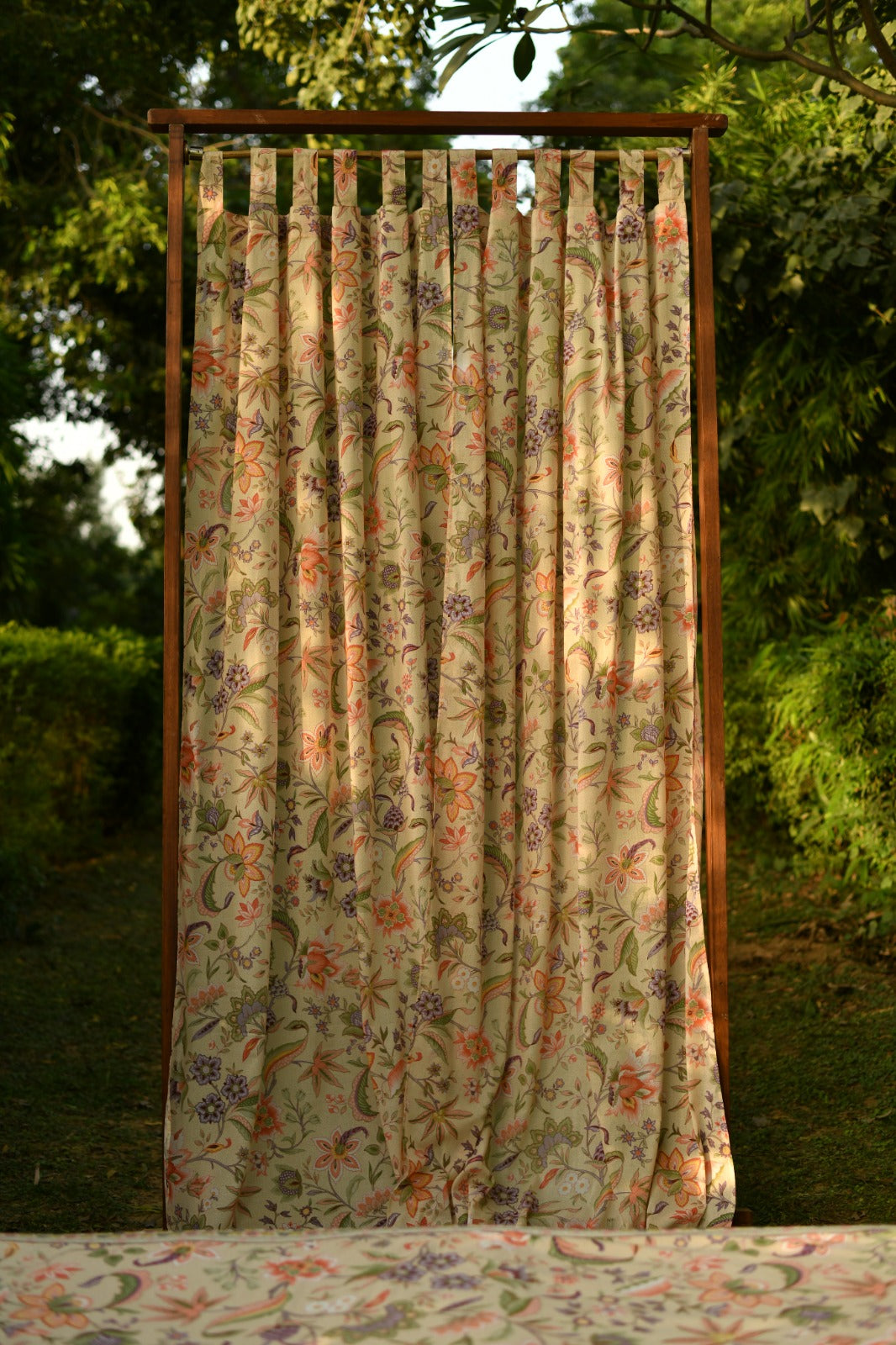Printed Curtain : Kerala Cream Voile