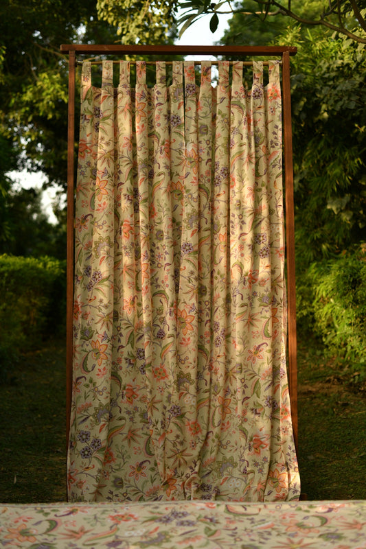 Printed Curtain : Kerala Cream Voile