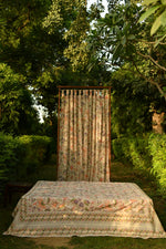 Printed Bed Cover : Kerala Cream Sheeting