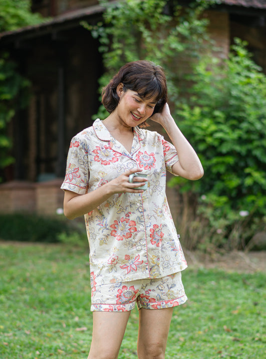 Shorts Set : Rio Ivory Voile