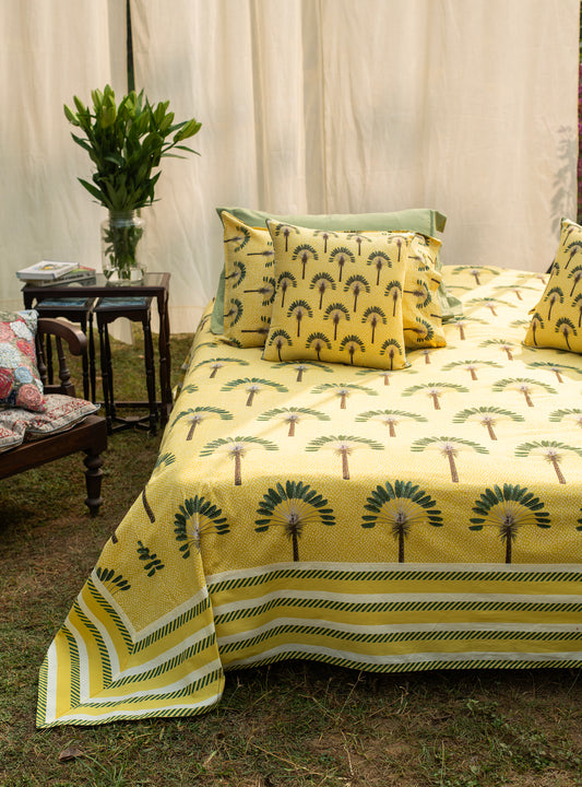 Printed Bed Cover : Banana Lemon Sheeting