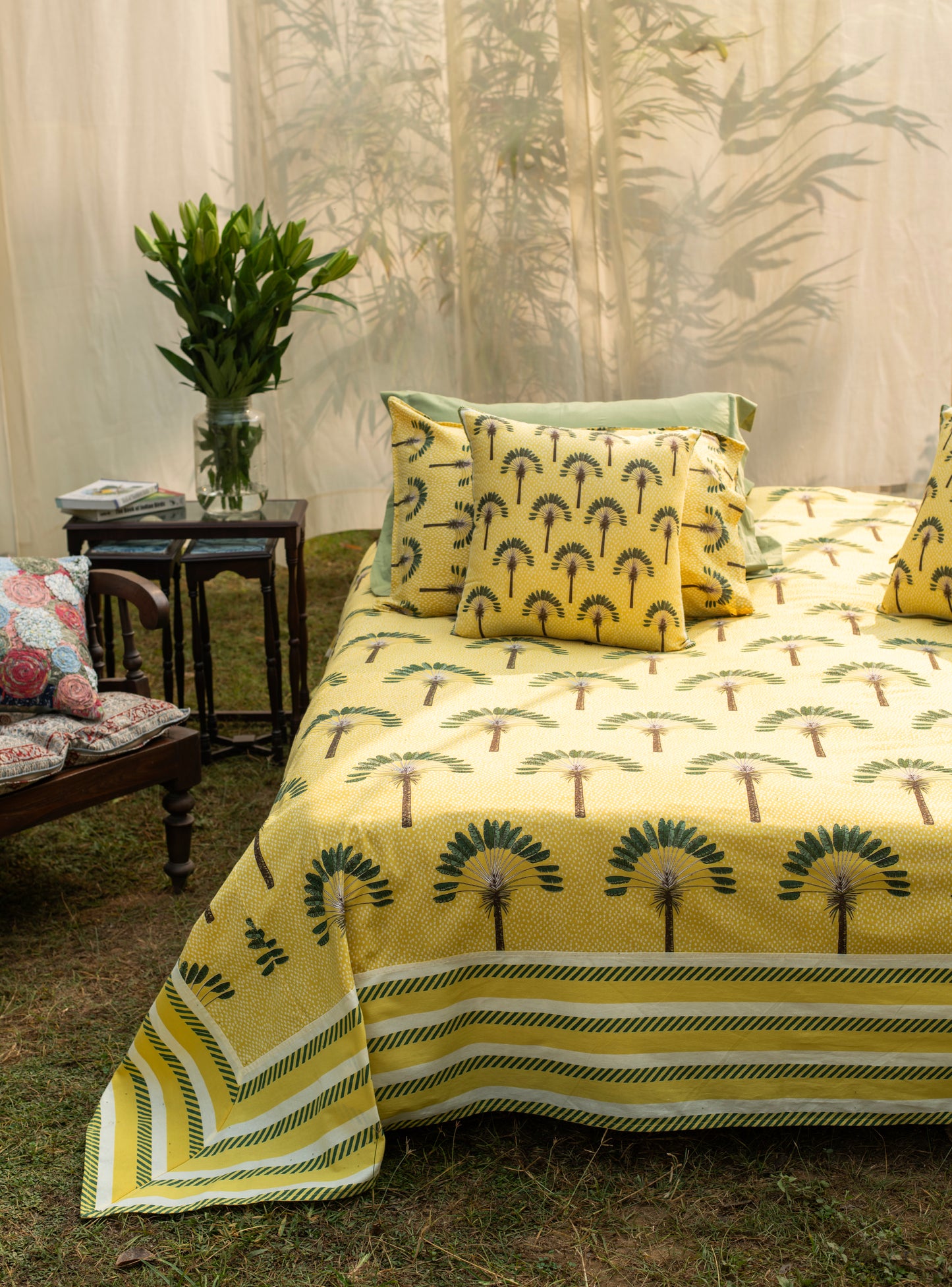 Printed Bed Sheet : Banana Lemon Cambric