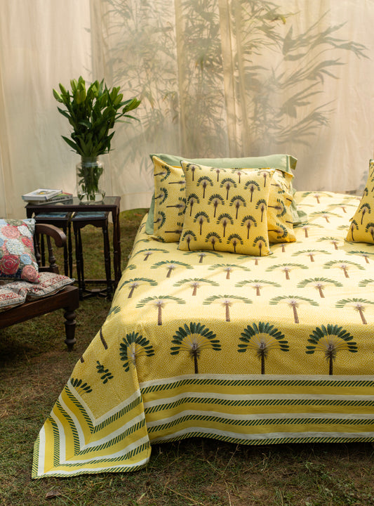 Printed Bed Sheet : Banana Lemon Cambric