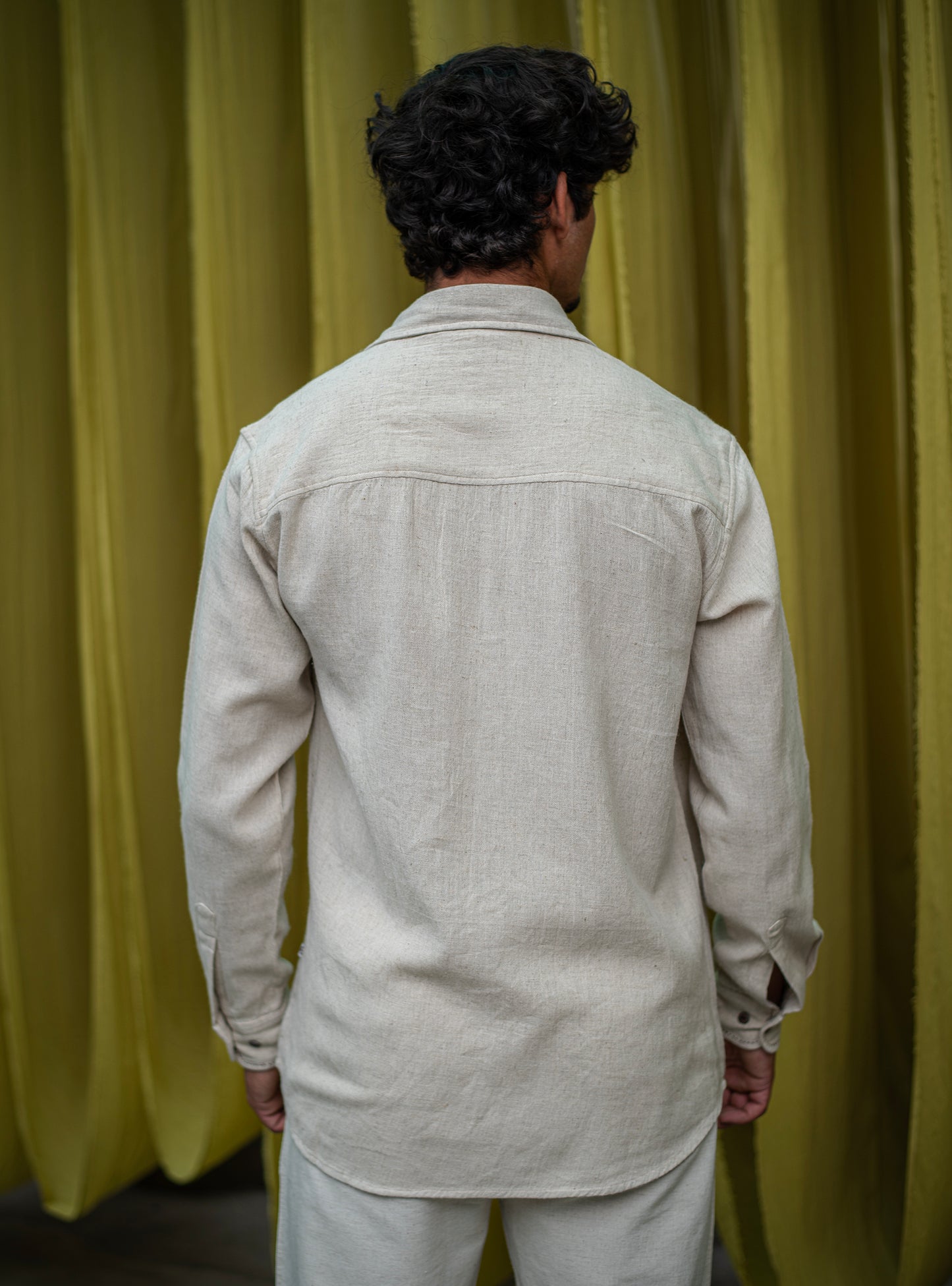 Xavier Shirt FS : Solid Natural Cotton Flax