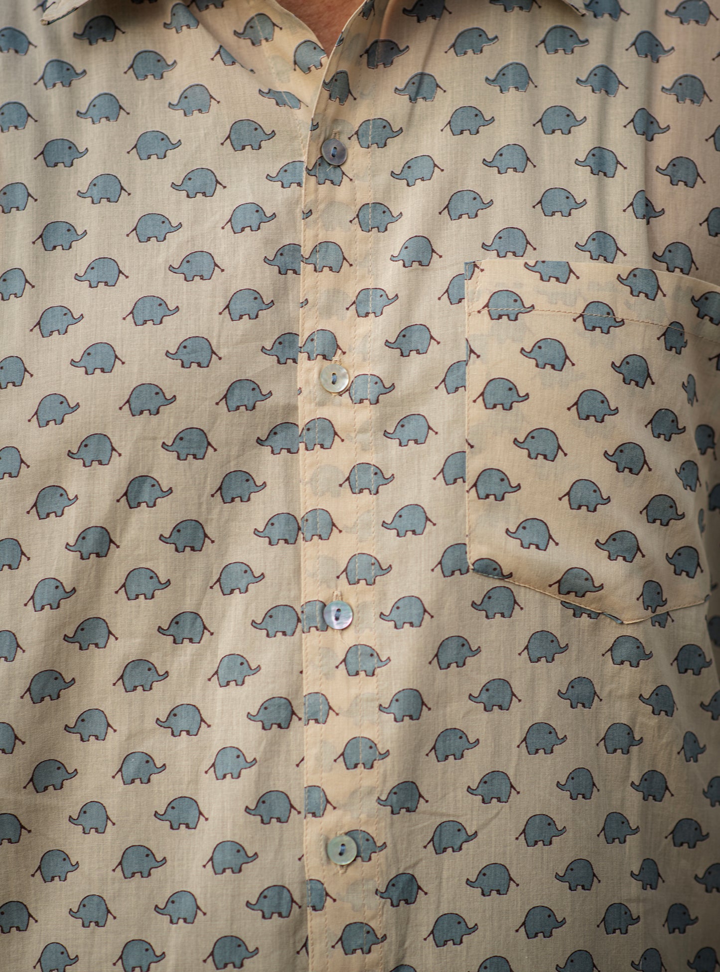 Xavier Shirt Half Sleeves : Appu Beige Voile
