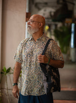 Xavier Shirt Half Sleeves : Kalamkari Teal Voile