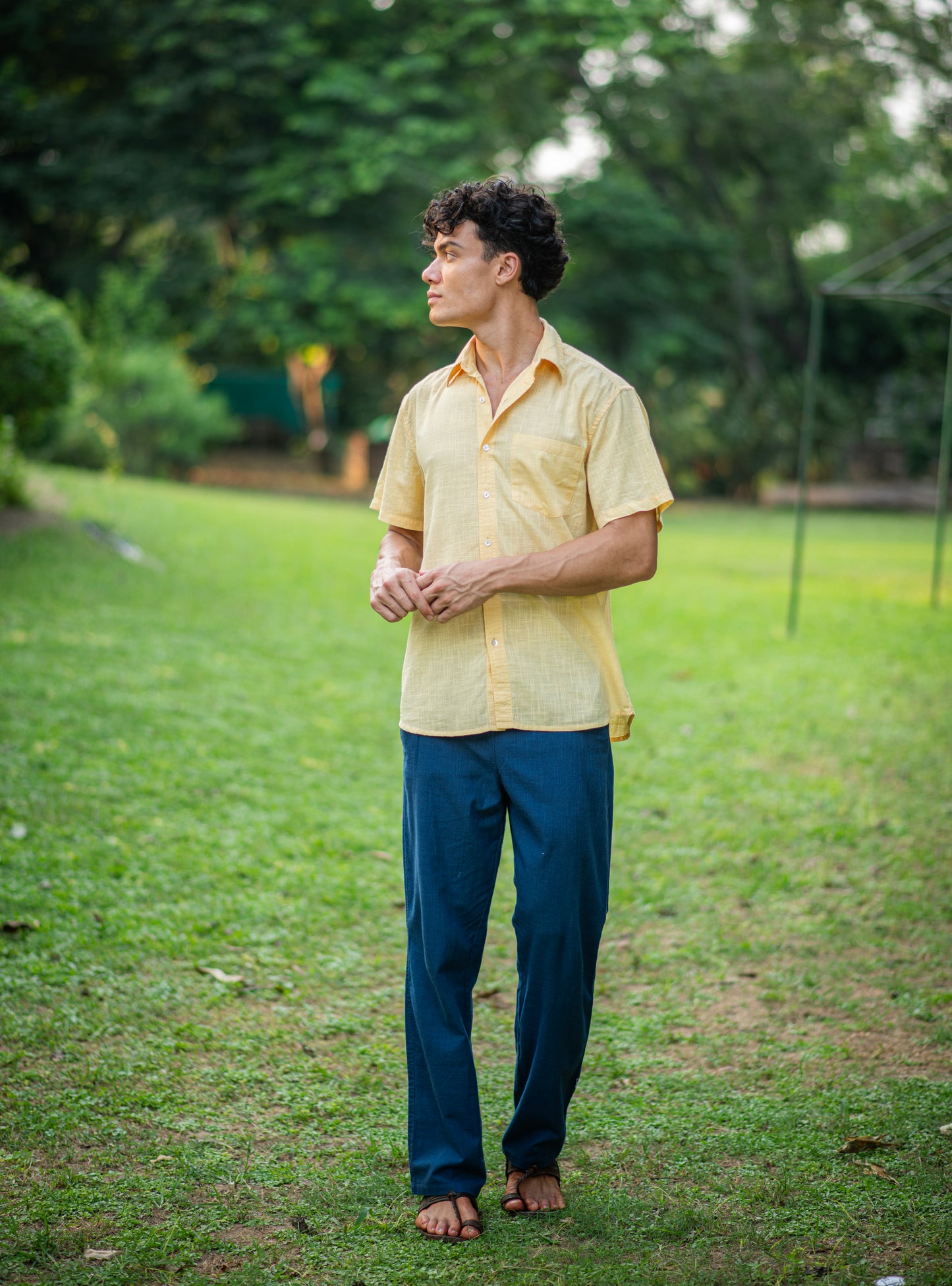 Xavier Shirt HS : Solid Butter Slub