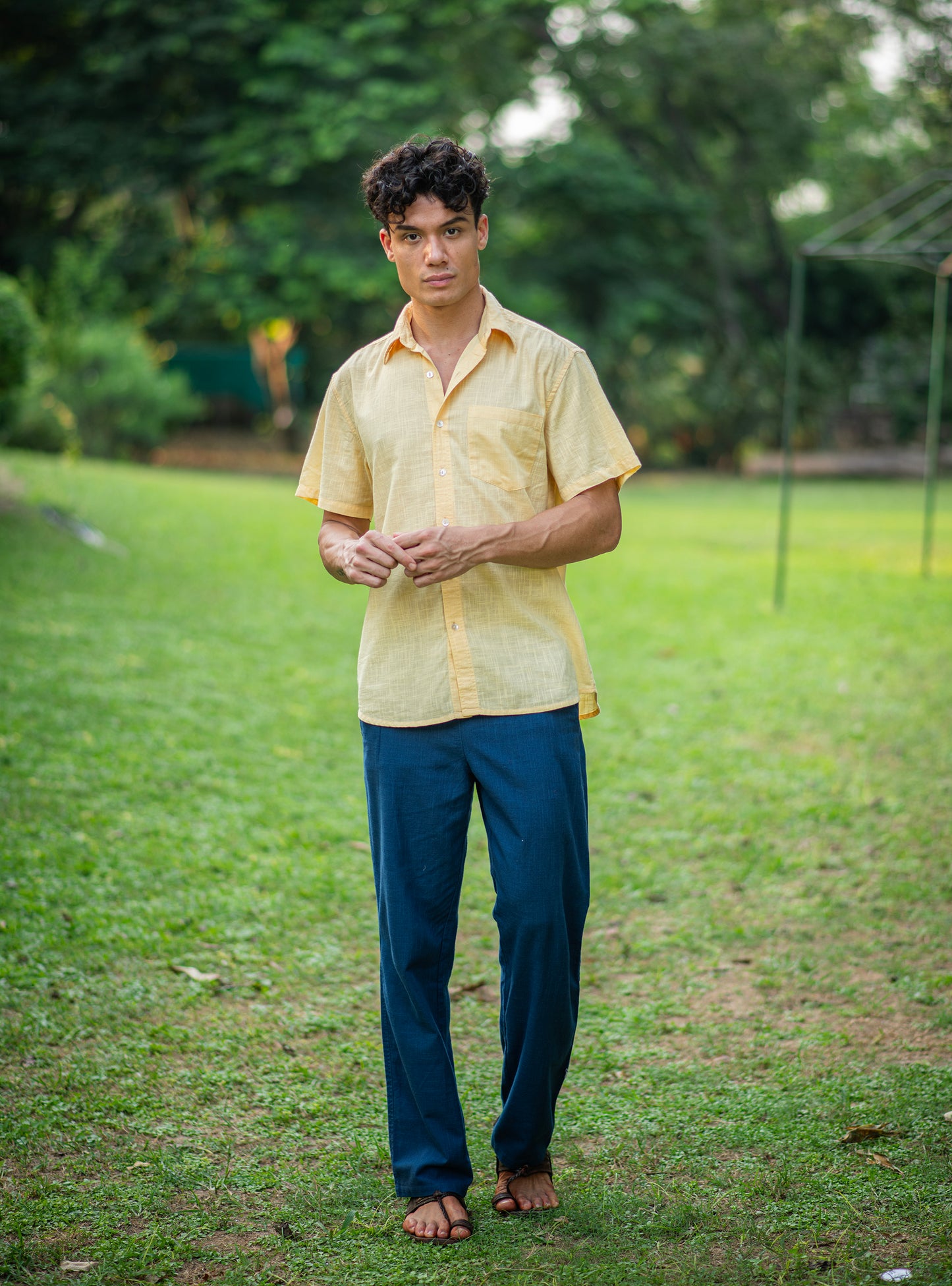 Xavier Shirt HS : Solid Butter Slub