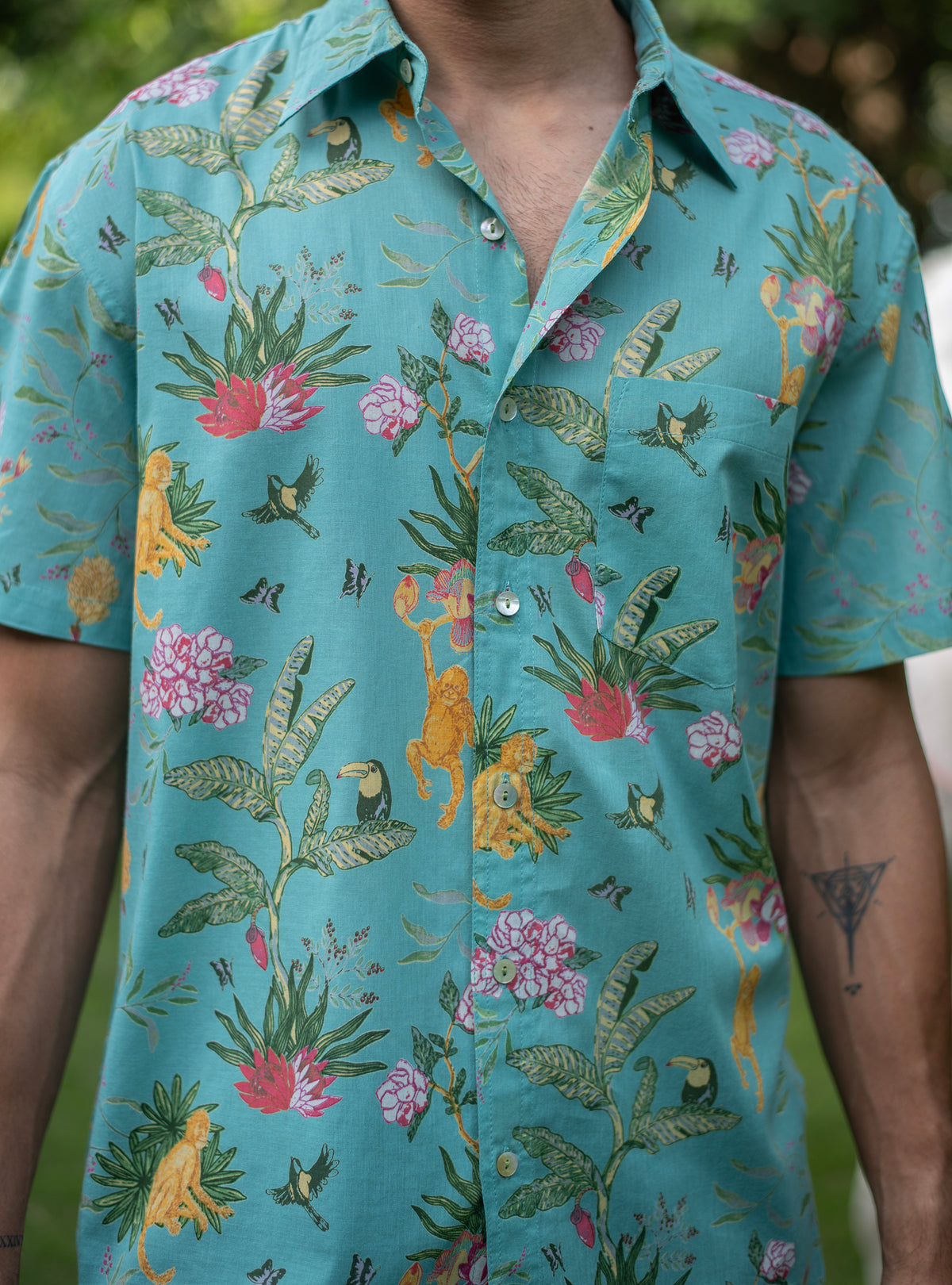Xavier Shirt HS : Ubud Teal Voile