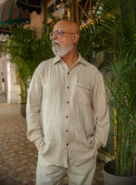 Xavier Shirt FS : Solid Natural Cotton Flax
