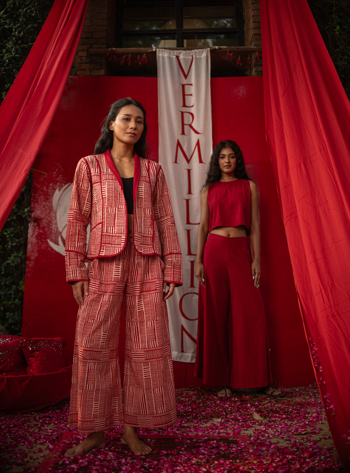 Zaza Jacket Rev : Baker Red Voile+Seersucker