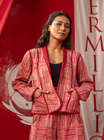 Zaza Jacket Rev : Baker Red Voile+Seersucker