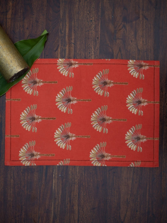 Placemat Set of 6 : Banana Rust