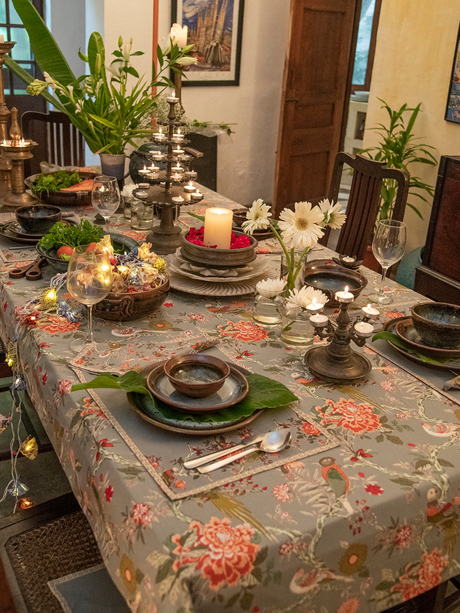 Printed Table Cloth : Bird Manosque Sheeting