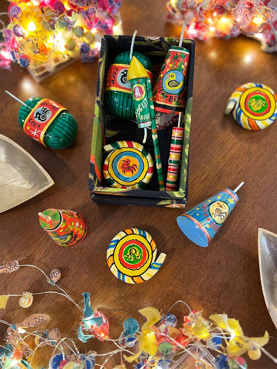 Handpainted Fridge Magnet Cracker : Jalebi Wooden