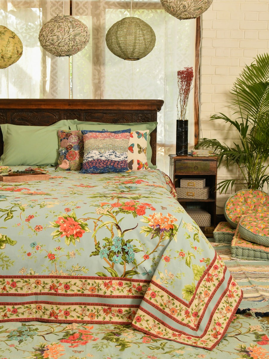 Bed Cover : Corsica Sky Sheeting