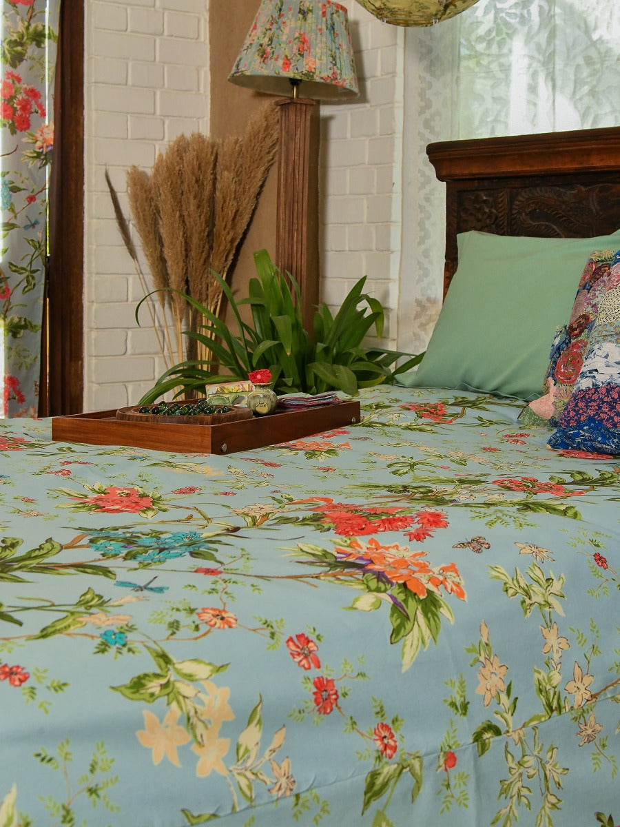 Bed Cover : Corsica Sky Sheeting