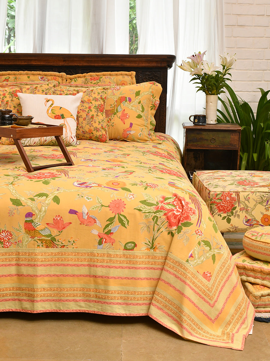Bed Cover : Bird Yellow