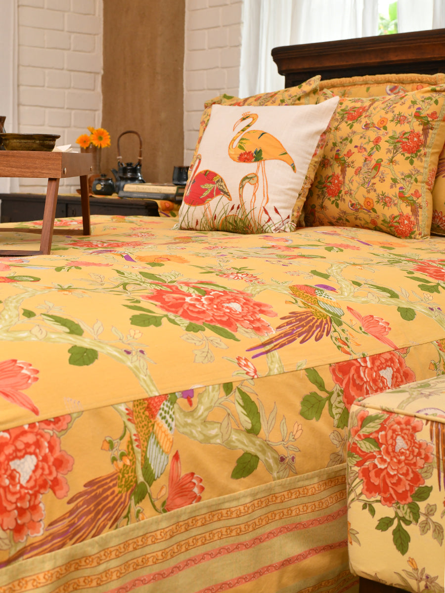 Bed Cover : Bird Yellow