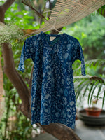 Kids Tea Time Dress : Gulmohar Indigo