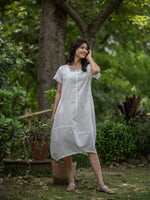 Balloon Dress : White Natural