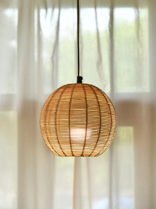 Handwoven Ball shaped Rattan lamp