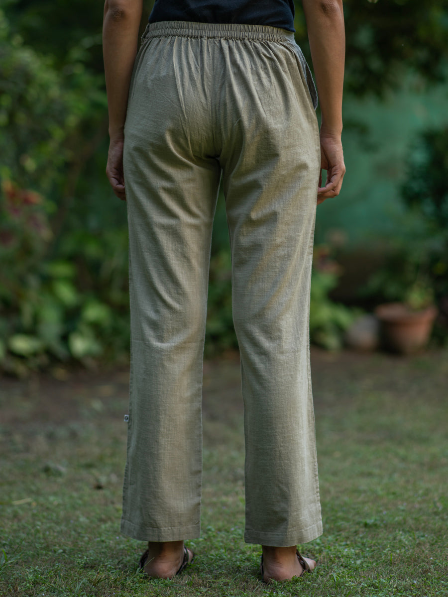 Embroidered Red : Slim Pant Sage