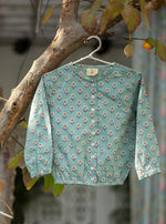 Kids Maria Top : Chunri Teal
