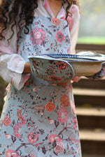 Printed Hot Pad : Malabar Celeste Canvas