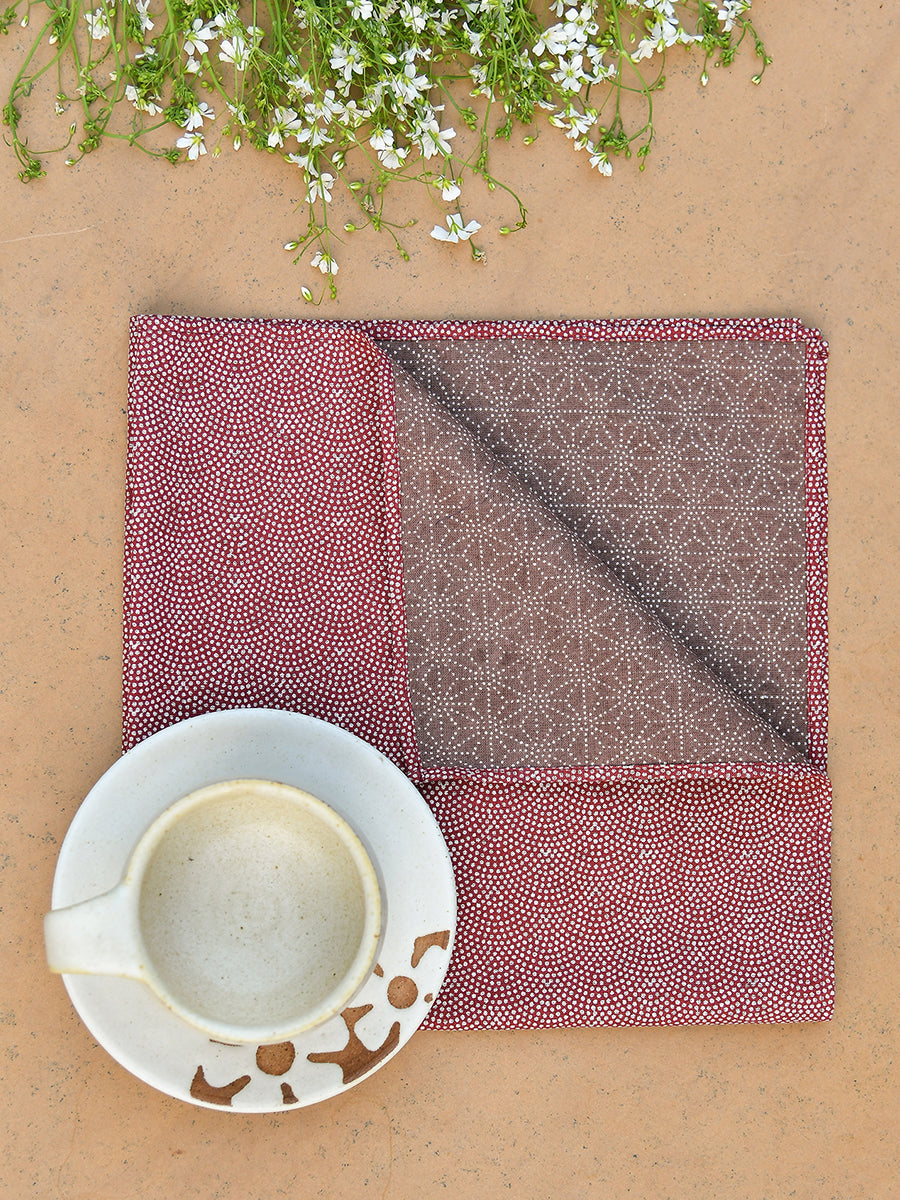 Napkin Reversible : Boro Indigo
